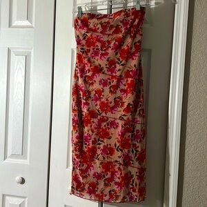 Floral Midi-Maxi Skirt
